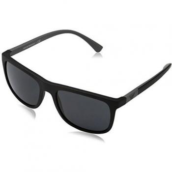 EMPORIO ARMANI 0EA4079 Gafas de sol, Matte Black, 57 para Hombre