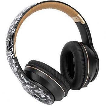 BTER Cuffie Bluetooth Wireless Pieghevoli con Maximo Comfort e Stereo Potente per Bassi Pesanti, Adatto a Computer Portatili, iOS, Computer TV, Tablet PC, Nero Oro