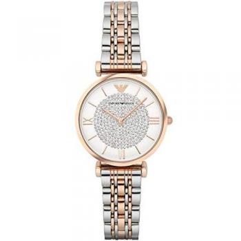 Emporio Armani Reloj Analógico para Mujer de Cuarzo AR1926 Multicolor (Oro rosa/Plata)