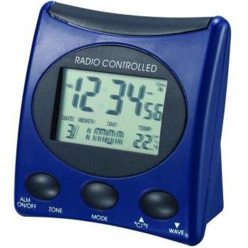 Despertador Inalámbrico Proficell Technoline WT 221-T, Color Azul y Negro