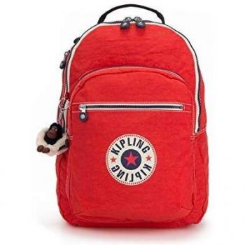 Kipling CLAS SEOUL Mochila escolar, 45 cm, 25 litros, Rojo (Active Red Bl)