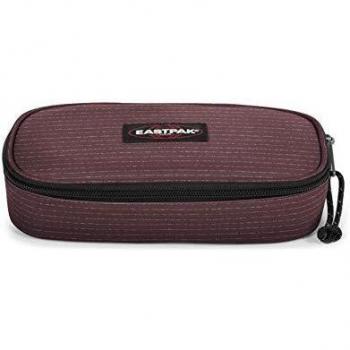 Eastpak Oval Single Estuche, 22 cm, Rojo (Líneas Melange)