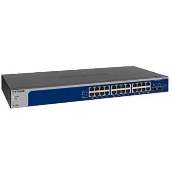 Netgear XS724EM Switch Smart Managed Plus a 24 Porte 10G/Multi-Gigabit con 2 SFP+ 10G, Montaggio su Desktop/Rack