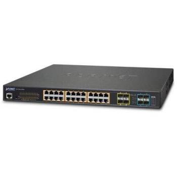 Planet GS 5220 – 24pl4 X gemanaged L2 + Gigabit Ethernet (10/100/1000) energia tramite Ethernet (POE) Supporto 1U Nero switch di rete