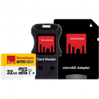 Strontium Nitro Plus 32GB Micro SD Card with Adapter (SNRN32GTFU1C)