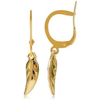 Córdoba Joyas | Pendientes de plata 925 bañados en oro Aritos Pluma Gold