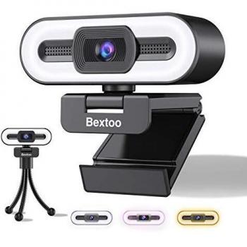 Bextoo Webcam 1080P Luce RGB + Mic Stereo