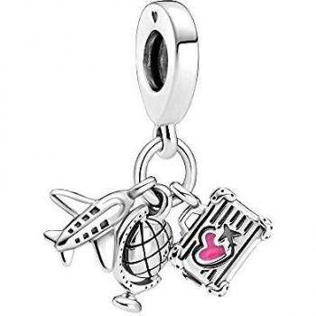 PANDORA Charm 799435C01 Avión, globo y maleta