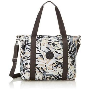 Kipling ASSENI Bolsa de tela y playa, 49 cm, 20 litros, Multicolor (Urban Palm)