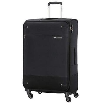 Samsonite Base Boost Spinner M Maleta Expansible, 78 cm, 105/112.5 L, Negro (Black)