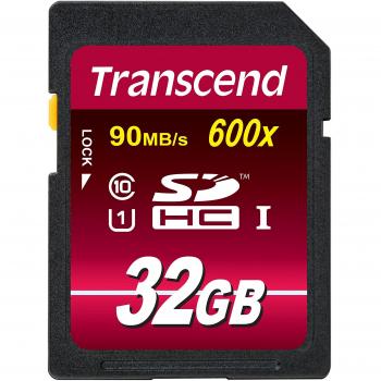 Transcend TS32GSDHC10U1 Secure Digital SDHC, 32GB Class 10 UHS-I (Ultimate) 600x