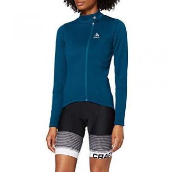 Sudadera Odlo Lombardia con Cuello Alto y Cierre Completo para Mujer, Poseidon, Talla Small