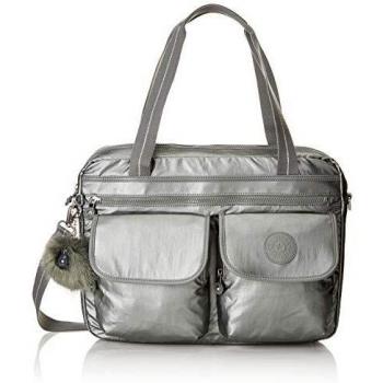 Kipling MARIC Maletín, 40 cm, 11 litros, Gris (Metallic Stony)