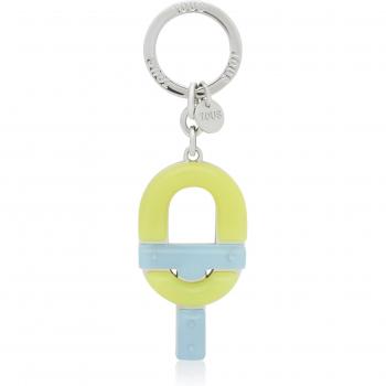 Llavero Logo Manifesto plateado y multicolor de Tous para mujer