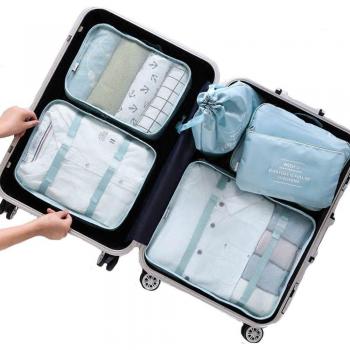 Bolso Viaje 7 piezas SuGer Organizer Azul