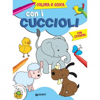 Colora e gioca con i cuccioli. Con adesivi