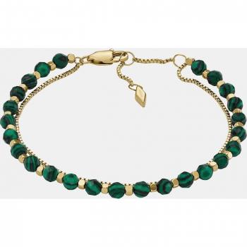 Pulsera Fossil de Acero y Malaquita JF04541710
