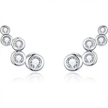 BAMOER Pendientes Geométricos Burbuja Brillante