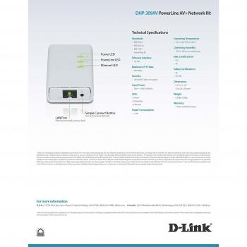 Kit Powerline 500 Mbps con 2 Adattatori HomePlug AV Mini e Configurazione Pushbutton