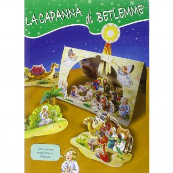 La capanna di Betlemme. Presepe cartonato sagomato da ritagliare per bambini piccoli