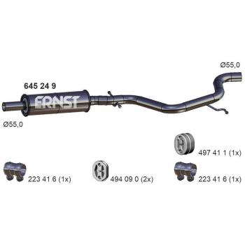 ERNST 645249 Sistema de escape central