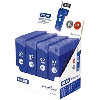 Caja de 24 tubos de minas de recambio 0,7 mm HB