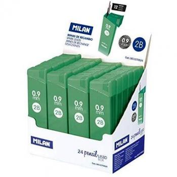 Caja de 24 tubos de minas de recambio 0,9 mm 2B
