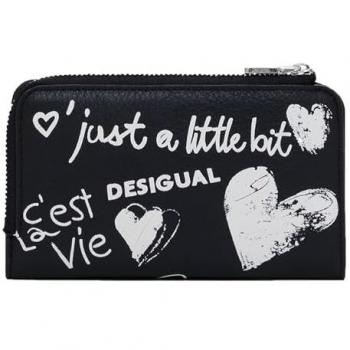 Monedero Efecto Piel Grafiti Mediano Desigual