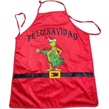 Delantal navideño de elfo rojo