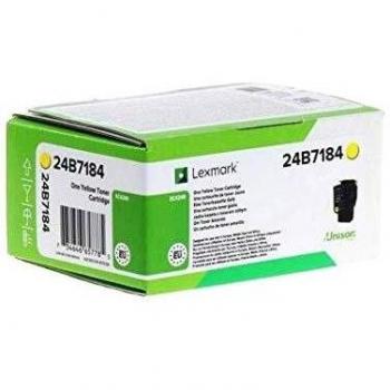 Lexmark 24B7184 Toner Cartridge Original Yellow 1 Piece