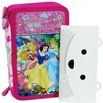 Estuche Escolar Princesa con Lápices de Colores Triple