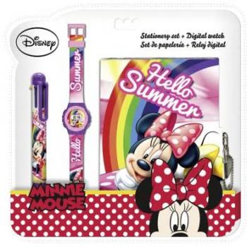 Set Completo Minnie Mouse: Diario + Reloj + Boli 25x25