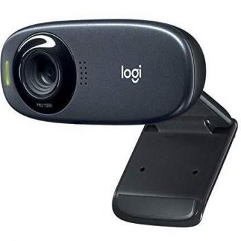 Logitech C310 Webcam HD, HD 720p/30fps, Videochiamate HD Widescreen, Correzione Luce HD, ‎Microfono Riduzione del Rumore, Per Skype, FaceTime, Hangouts, WebEx, ‎PC/Mac/Laptop/Macbook/Tablet, Nero