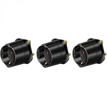 Adaptador de viaje Brennenstuhl 1508533 toma de tierra GB, negro, 20 m