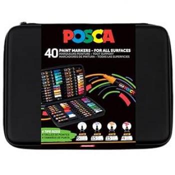 Maletín de 40 Marcadores Posca – Versión Compacta