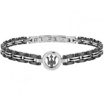Pulsera Maserati para hombre, colección Jewels, acero y cerámica