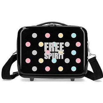 Movom Neceser Adaptable Free Dots Negro 29x21x15 cms