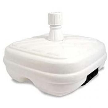 Base de sombrilla Adriatic de plástico blanca con ruedas