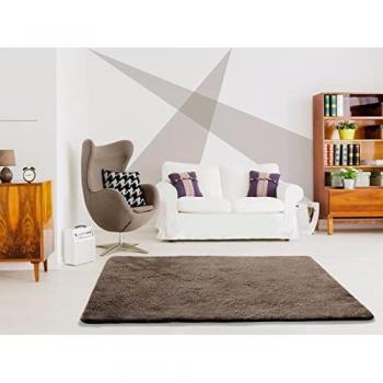 Alfombra lisa poliéster vison 140x200 cm Unitrama