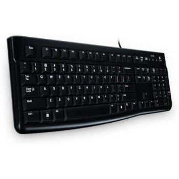 Logitech K120 Tastiera Cablata Business per Windows/Linux, Disposizione Svizzera QWERTZ, Nero