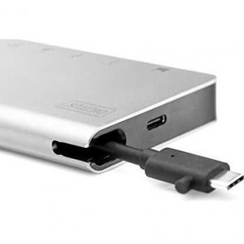 Digitus Digitus DA-70866 replicatore di porte e docking station per notebook Cablato USB 3.0 (3.1 Gen 1) Type-C Argento