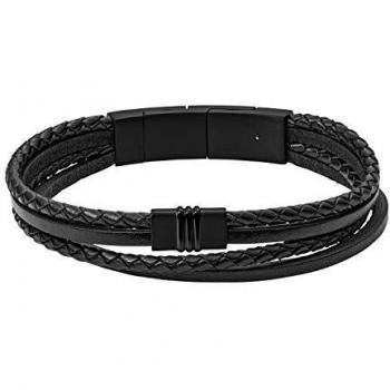 Brazalete FOSSIL de acero inoxidable vintage masculino JF03098001