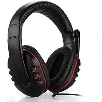 Freestyle FH‑5401 Auricolare con cavo, Padiglione per musica e chiamate USB tipo A – Nero/Rosso
