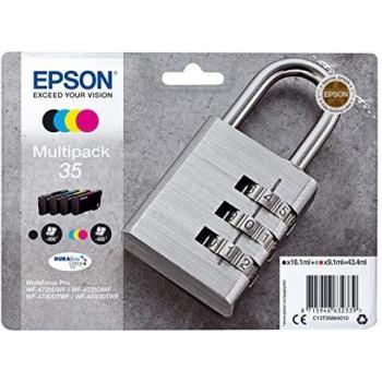 Epson 35 Series Padlock Original Ink Cartridge, Standard, Multi-pack, 4 Colors