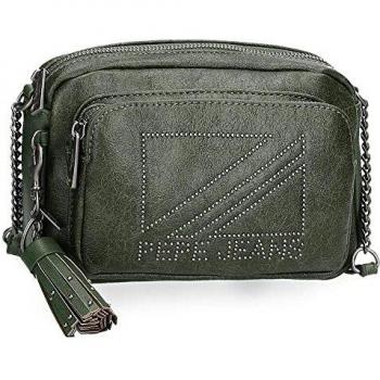 Pepe Jeans Donna Bandolera Verde 24x16x9 cms