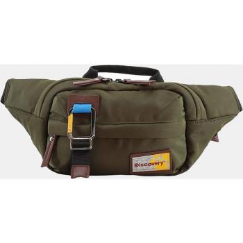 Riñonera Discovery mediana de poliéster reciclado kaki