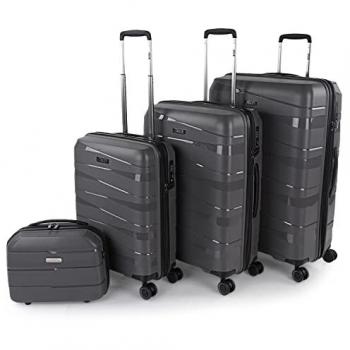 Juego de Maletas Jaslen 4 Pzs: Grande, Mediana, Cabina y Neceser