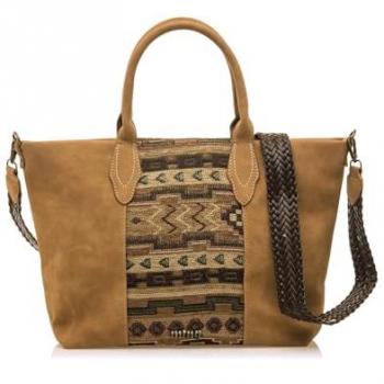 MTNG bolso mujer Badin marrón con cierre cremallera