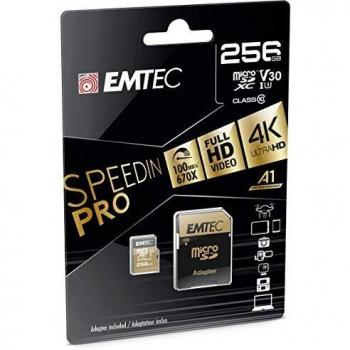 EMTEC MicroSD 256GB UHS-I U3 V30 A1 SpeedIN PRO Classe 10