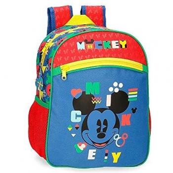 Mochila Escolar Mickey Disney Adaptable a Carro 27x33x11 cm